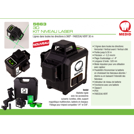 Laser vert 3D 360°